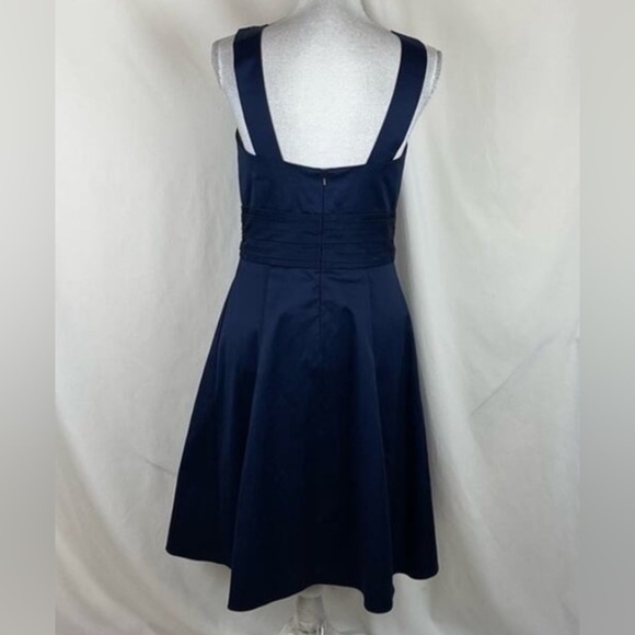 David’s Bridal Navy 100% Cotton Wedding Party Event Dress NWOT Size 6 - Picture 5 of 12